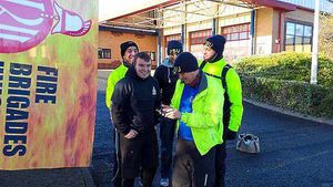 Pension dispute – firefighters at Dudley make their feelings known