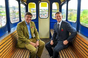 Supporting image for story: Politicians thanked for securing Bridgnorth Cliff Railway's future with tour of attraction