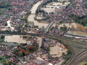 Supporting image for story: Flashback to November 2000 and when flooding peaked in Shrewsbury