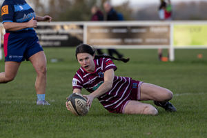 Action from Newport Women's 96-0 victory in their first home league game (Picture: Euan Manning Photography)