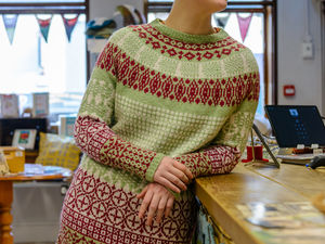 Supporting image for story: North Wales wool boutique designs Wonderwool Wales 20th anniversary sweater