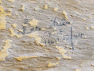 Seen here is her husband's signature.