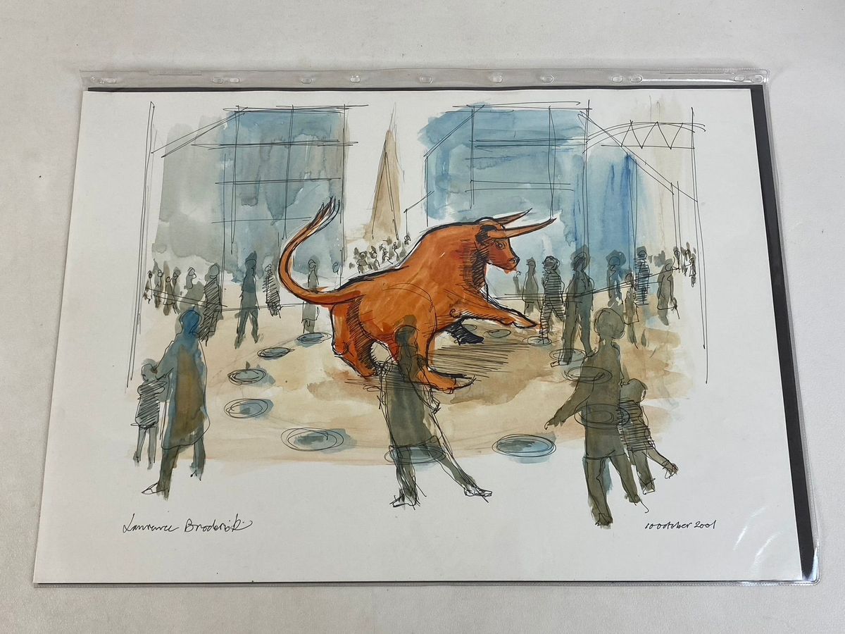 &lsquo;It was found under the bed&rsquo;: Rare sketches discovered of the original Birmingham bull statue