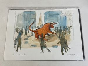 Supporting image for story: ‘It was found under the bed’: Rare sketches discovered of the original Birmingham bull statue