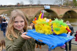Winner of the best dressed duck, eight-year-old Annie Pattican, from Bromsgrove