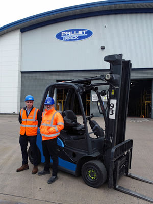 L-R: Anthony Ratchford and Stuart Godman of Pallet-Track worked with Samsara to develop an AI solution for forklift trucks