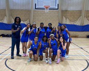 St Peter’s U19 Girls’ Basketball Team celebrating their historic victory after securing a place in the Dynamik National Schools Final!