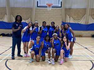 St Peter’s U19 Girls’ Basketball Team celebrating their historic victory after securing a place in the Dynamik National Schools Final!