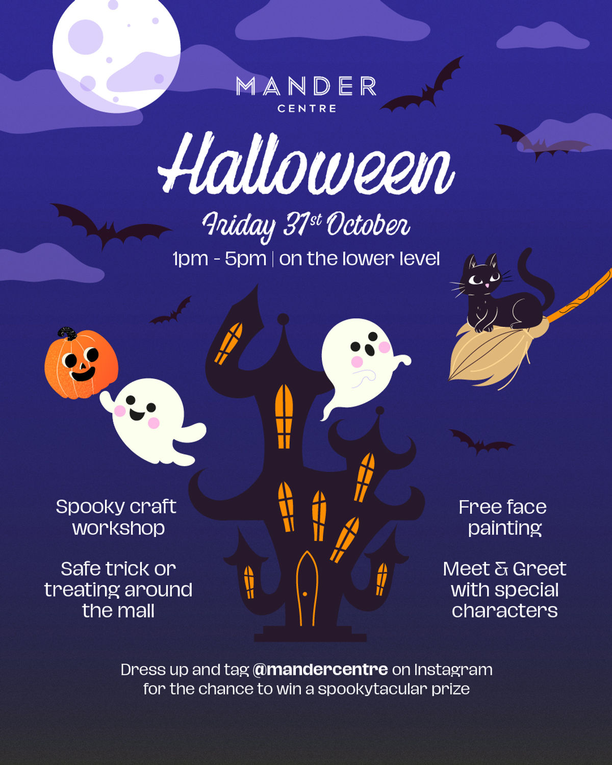 Halloween Safe Trick or Treating event is back at the Mander Centre!