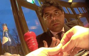 Afzal Amin secretly caught on camera plotting with the EDL at a Pizza Express restaurant in London on Thursday