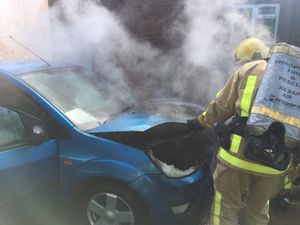 Supporting image for story: Car blaze tackled in Bridgnorth