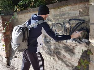 Supporting image for story: Shrewsbury graffiti 'tagger' sought by police and council