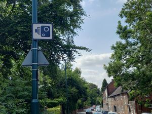 A speed camera sign in The Mount, Shrewsbury. Picture: LDRS