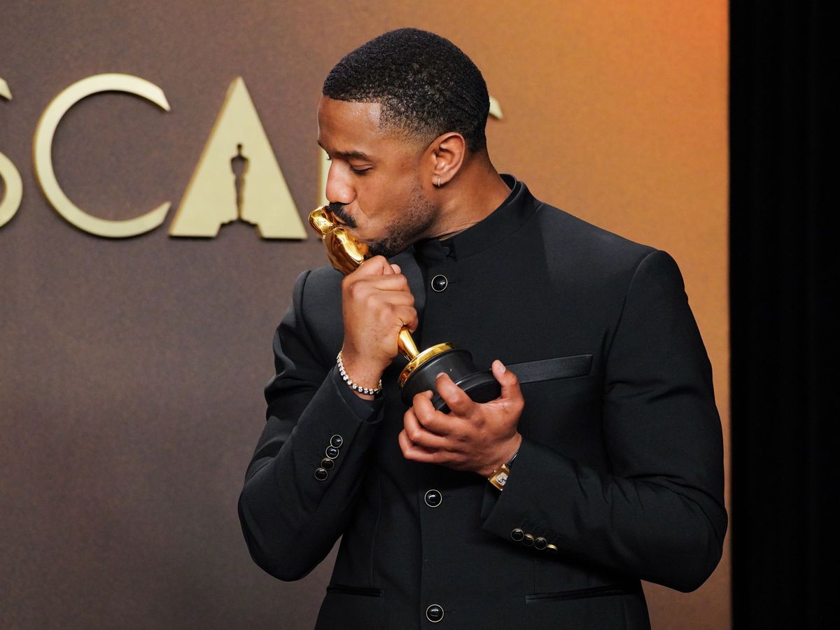 Michael B Jordan pays tribute to other black winners in emotional Oscars speech