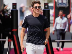 George Russell in the paddock