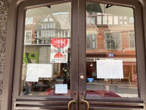 There is a sign in the window to let customers know. Photo: National World