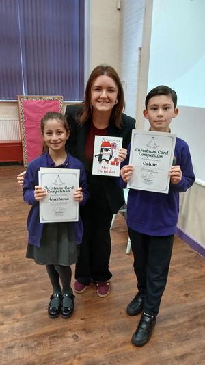 Leigh Ingham with Calvin (Winner) and Anastasia (2nd place) 
