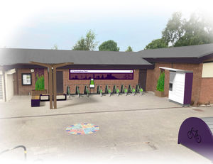 An artist's impression of the Local Travel Point at Huntingtree Park