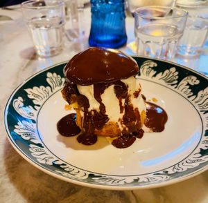 Profiterole Napoletana at La Bellezza Italian restaurant in Birmingham