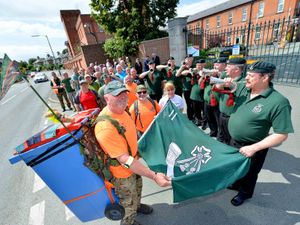 Supporting image for story: Soldiers' march to Shrewsbury home for Sgt Major