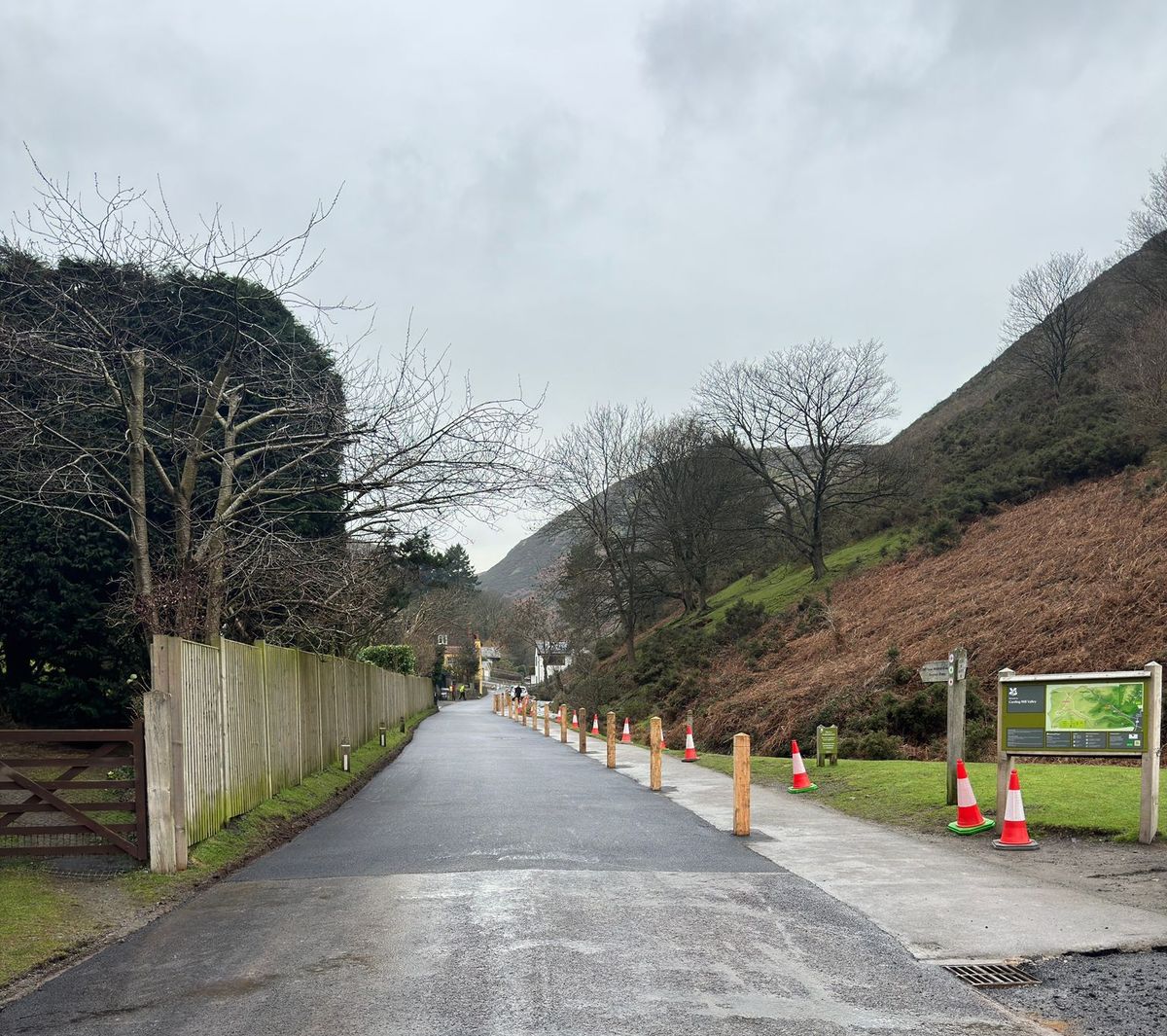 Photos show road to Shropshire beauty spot resurfaced