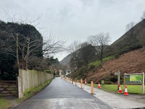 Supporting image for story: Photos show road to Shropshire beauty spot resurfaced