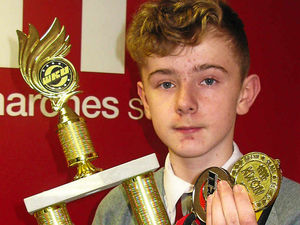 Supporting image for story: Oswestry schoolboy, 14, is crowned kickboxing champion