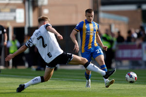 George Nurse of Shrewsbury Town and Lewis Cass of Port Vale (AMA)