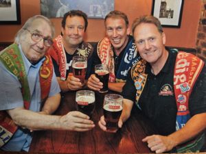 Peter Hill toasted his 69th birthday by raising a glass in the Elephant & Castle, in Dudley, West Mids., after reaching the incredible milestone on June 20. 