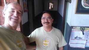 Todd Lockhead and teacher Mukti