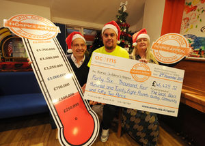Isabella Lyttle's parents Mark Lyttle and Jen Dalton, with Acorns chief executive Toby Porter