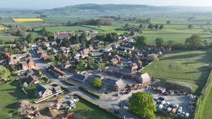 Drone pictures of a new housing development in Chirbury. Picture: J&pr