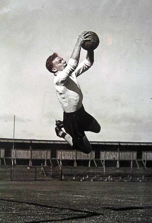 Resolve and determination – Wolves goalkeeper Malcolm Finlayson in training during his heyday
