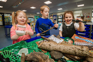 Freya Woodfine, aged three, Sebastian Fisher, aged four, Molly Phillips, aged three
