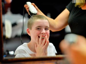 Supporting image for story: Lillie-Bea, 10, braves the shave for charity
