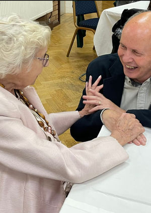 enjoying the wedding