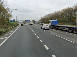 Supporting image for story: Two of four lanes close following Walsall M6 crash