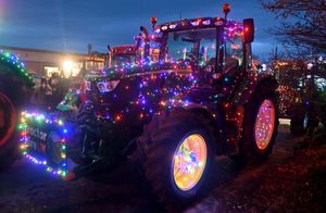 Tractors were decorated front to back