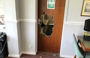 Damage inside Newport Cricket Club's clubhouse after the site was burgled. Picture: Newport Cricket Club. 