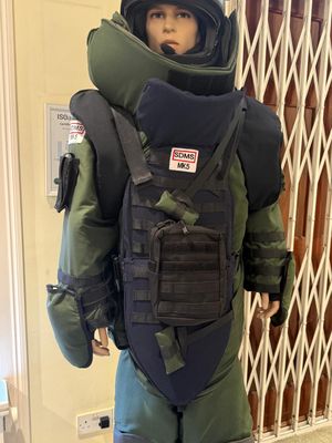Bomb disposal suit which is among the assets for sale
