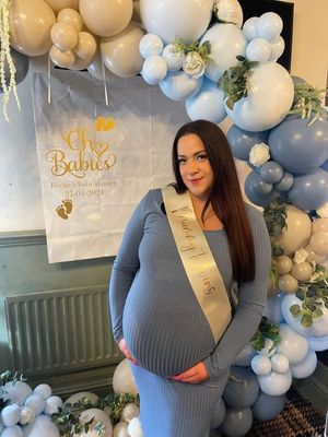 Rebecca Williams during her pregnancy. Photo: SWNS