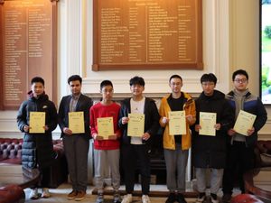 Concord College Top Gold and Gold winners with certificates.