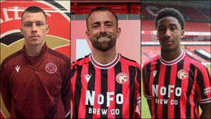 Walsall have made three signings so far in January: Kacper Lopata (right), Aaron Loupalo-Bi (left - both on loan) and Alex Pattison (centre - from Bradford).