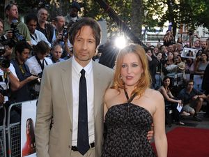 Supporting image for story: Gillian Anderson congratulates X-Files co-star David Duchovny on new film