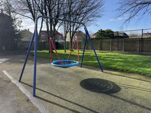 The newly refurbished Tilstock Crescent play area.