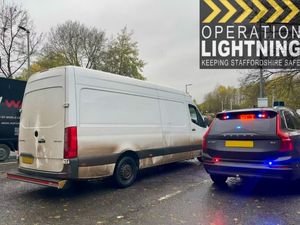 Police stopped this vehicle on the M6 in Staffordshire. Photo: 
StaffsRCT