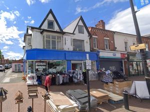 The former shop in Bearwood Road, Bearwood, Smethwick, before it was destroyed by fire in May 2025. The remnants of the shop could be demolished to make way for a new shop and flats. Pic: Google Maps. Permission for reuse for all LDRS partners.