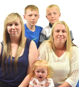 Kian's family, clockwise from left: Sister Louise, Kian, brother Tyler, mother Tina Richards and sister Mariah