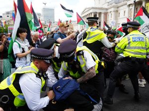 Supporting image for story: Protesters clash with police at Palestine Action demonstration