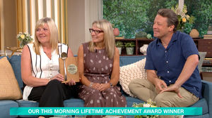 Colleen Green received her award on This Morning along Beacon Primary School headteacher Claire Chandler and Jamie Oliver